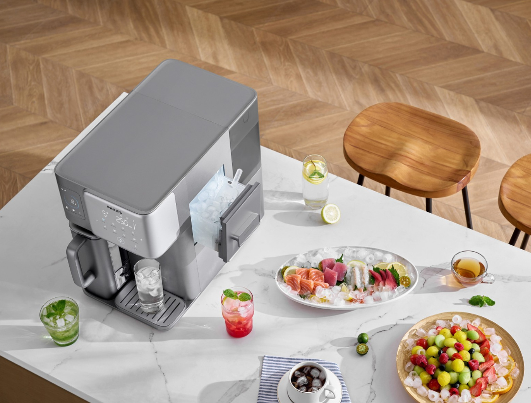 Dystrybutor wody Philips z wodą gorącą, schłodzoną i kostkarką do lodu - idealny do domu i biura